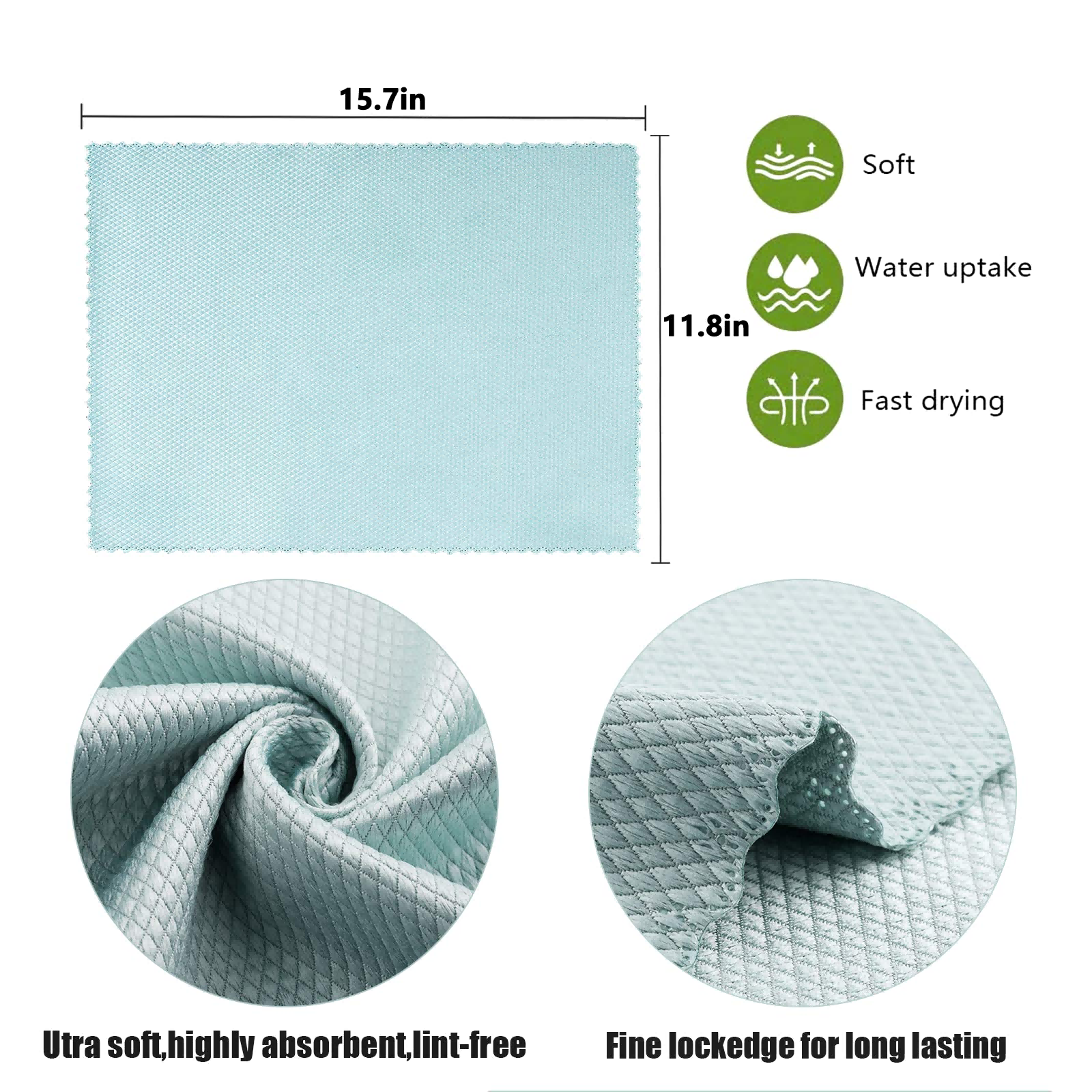 Microfiber Cleaning Cloths,KTT MultiPurpose Fish Scale Cleaning Cloth