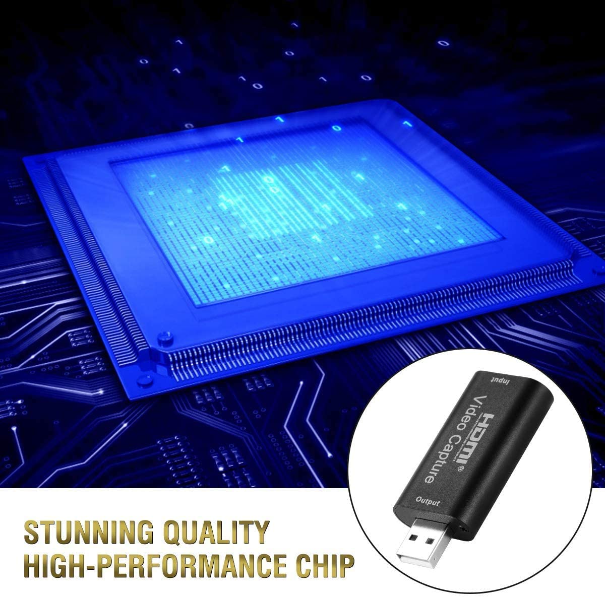 HDMI Video Capture Card, Audio Video Capture Card HDMI to USB2.0 1080P