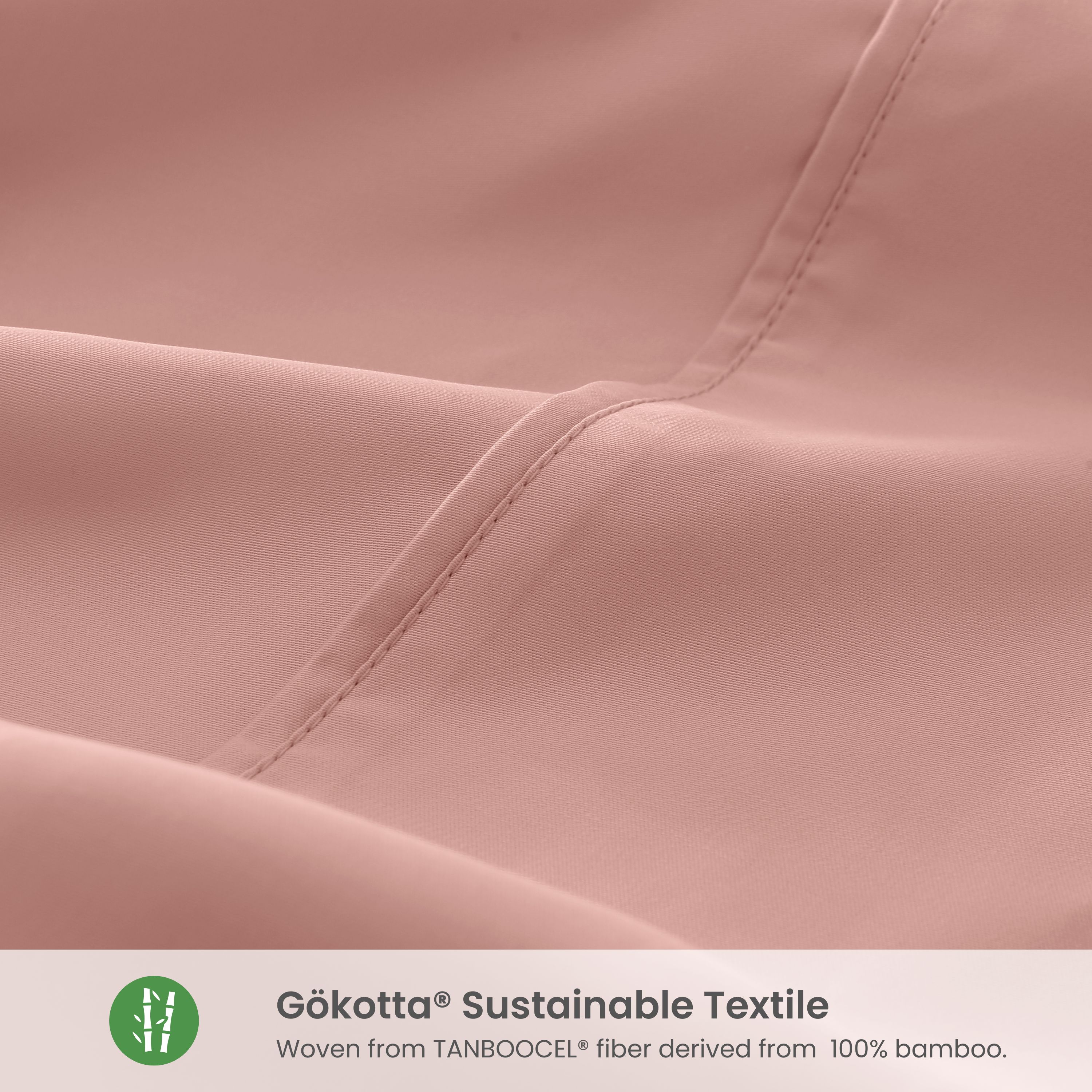 GOKOTTA Bamboo Pillow Cases King Size Set of 2, Reversible and Envelope Closure Cooling