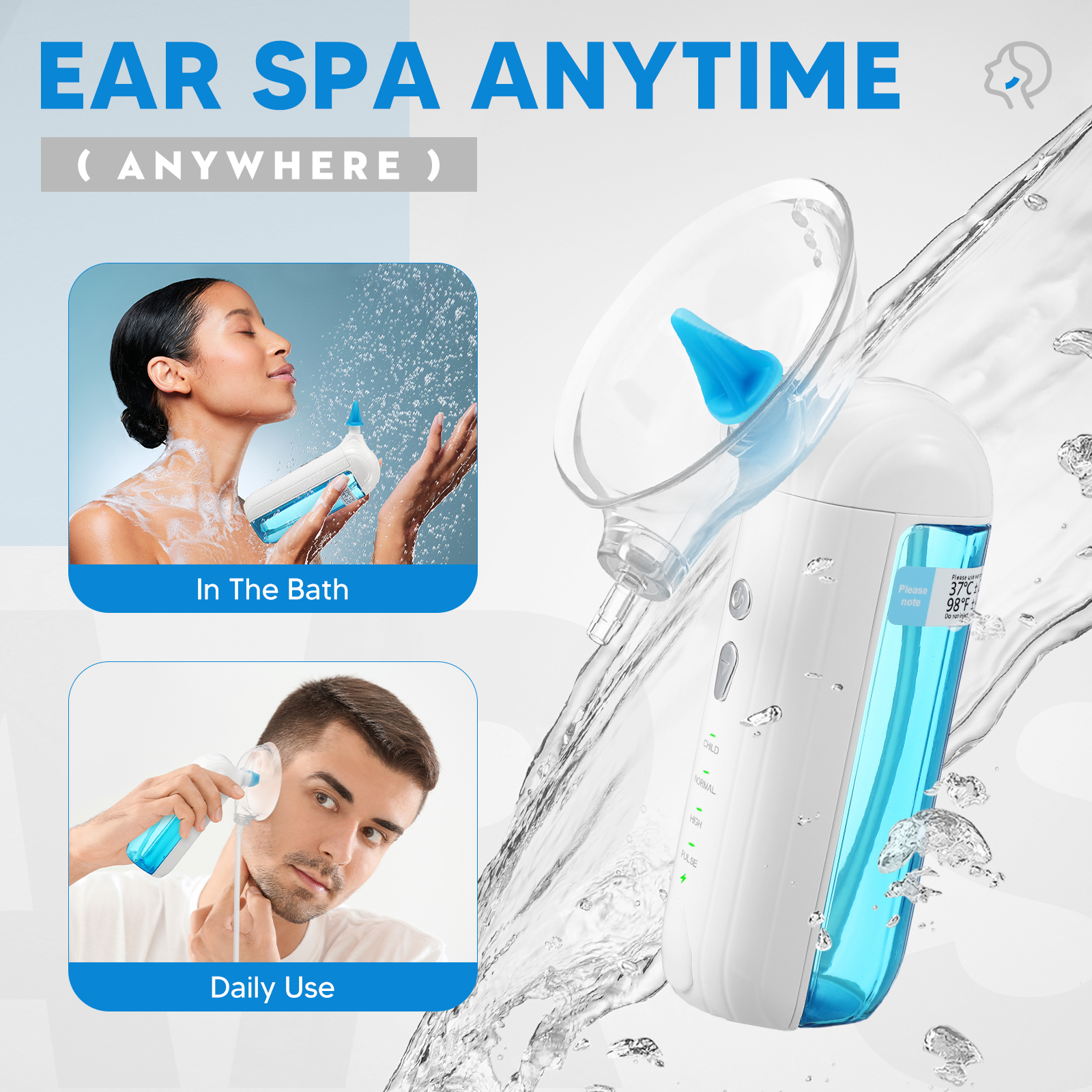 Ear Wax Removal, Ear Cleaning Kit, Electric Ear Irrigation Flushing ...