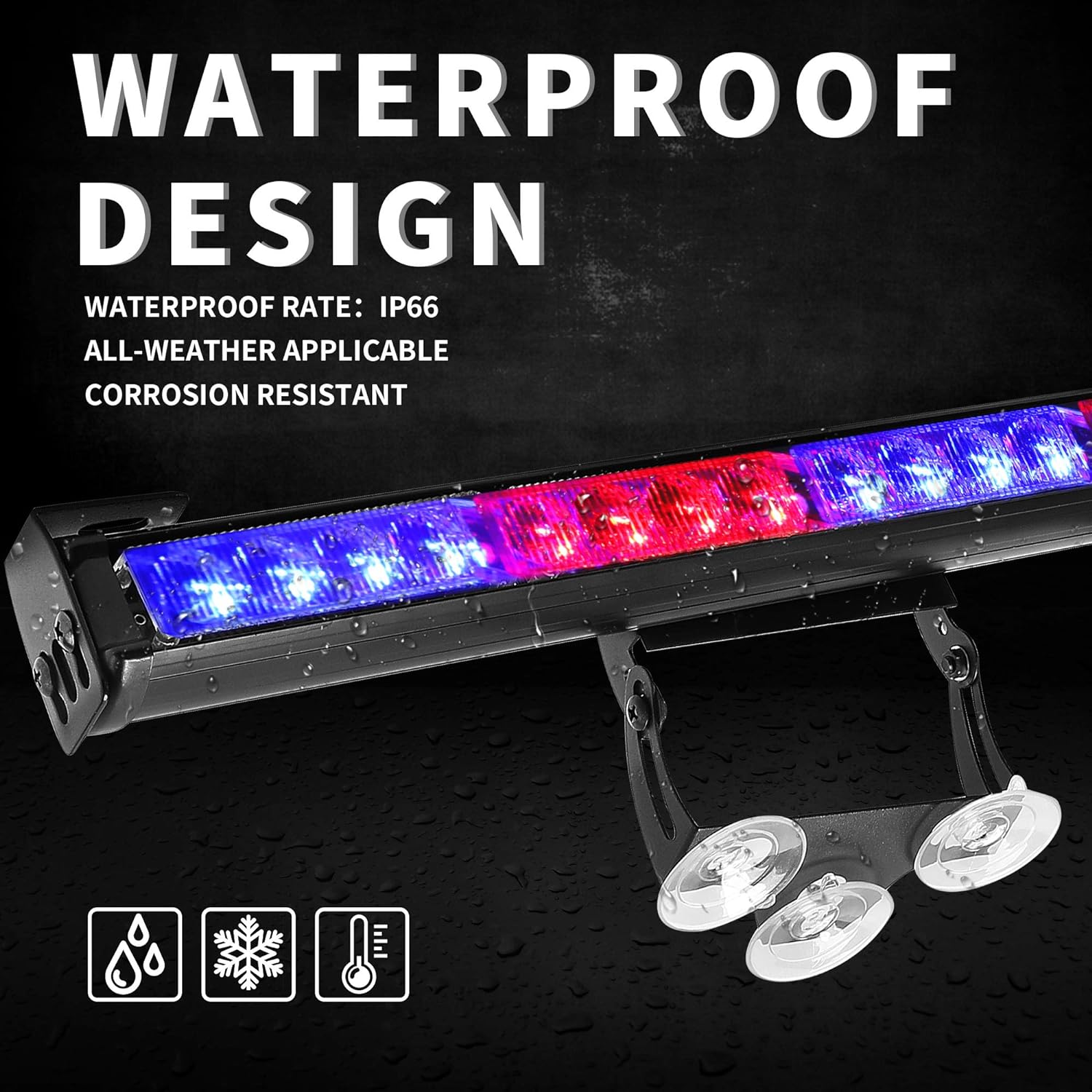 YITAMOTOR 30 Inch Emergency Strobe Police Light Traffic Advisor Light