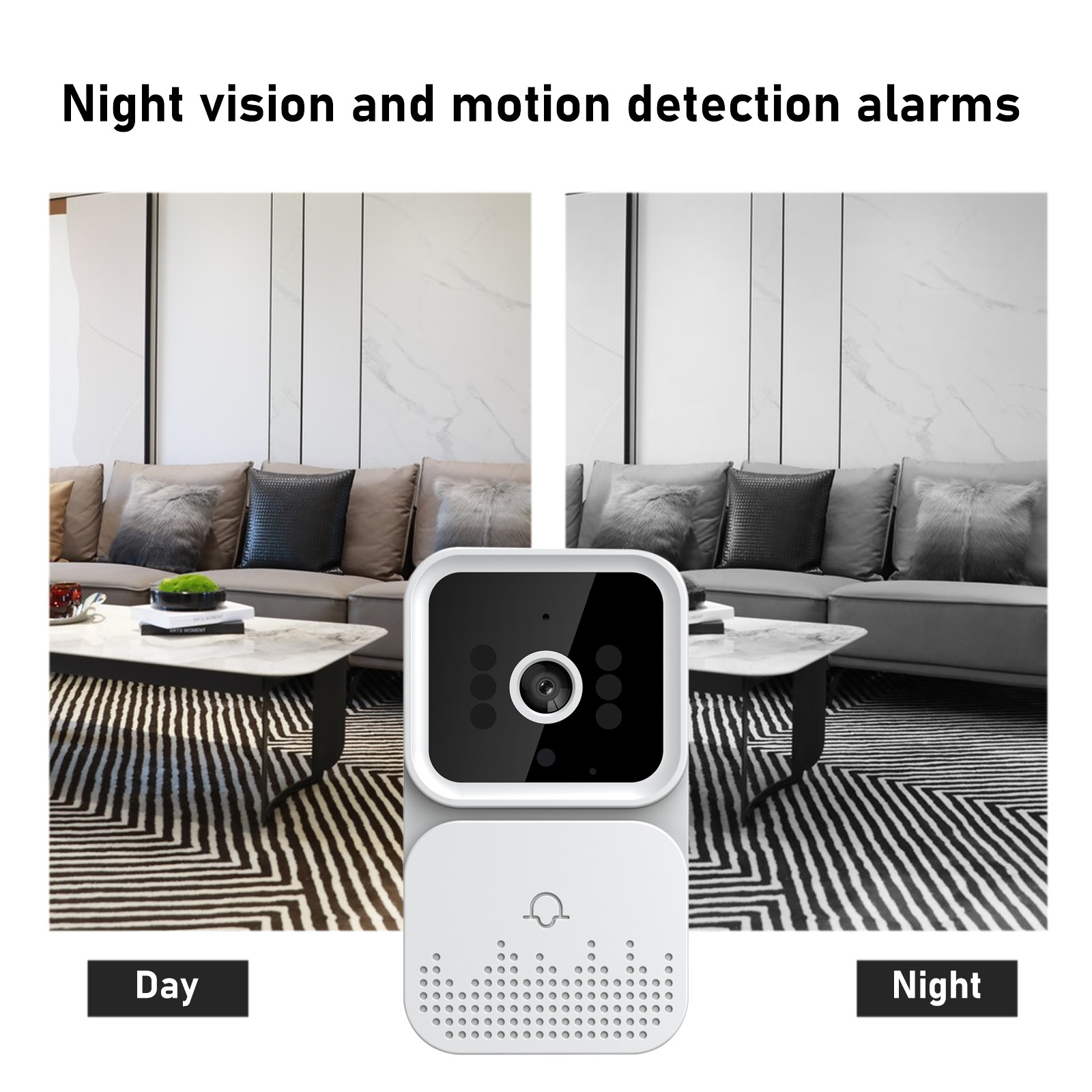 BGZLEU Intelligent Remote Video Doorbell, Wireless Doorbell with HD