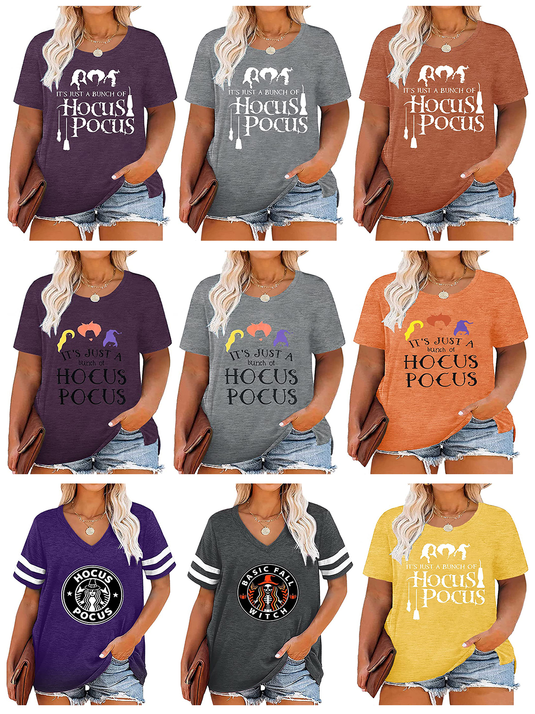 Binshre Plus Size Halloween Shirt Women Funny Graphic Short Sleeve Tops