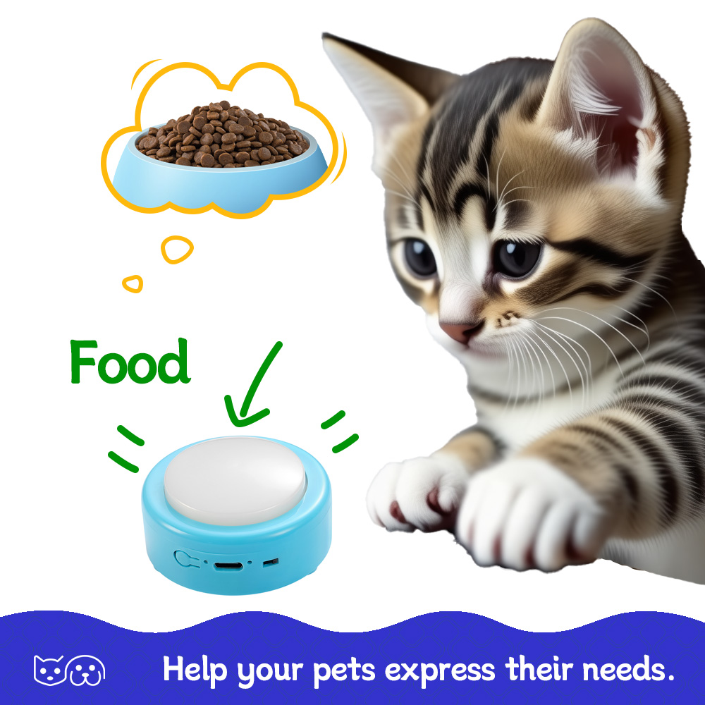 Talking Buttons for Cats, Dog Buttons Talk, Voice Recording Button for ...