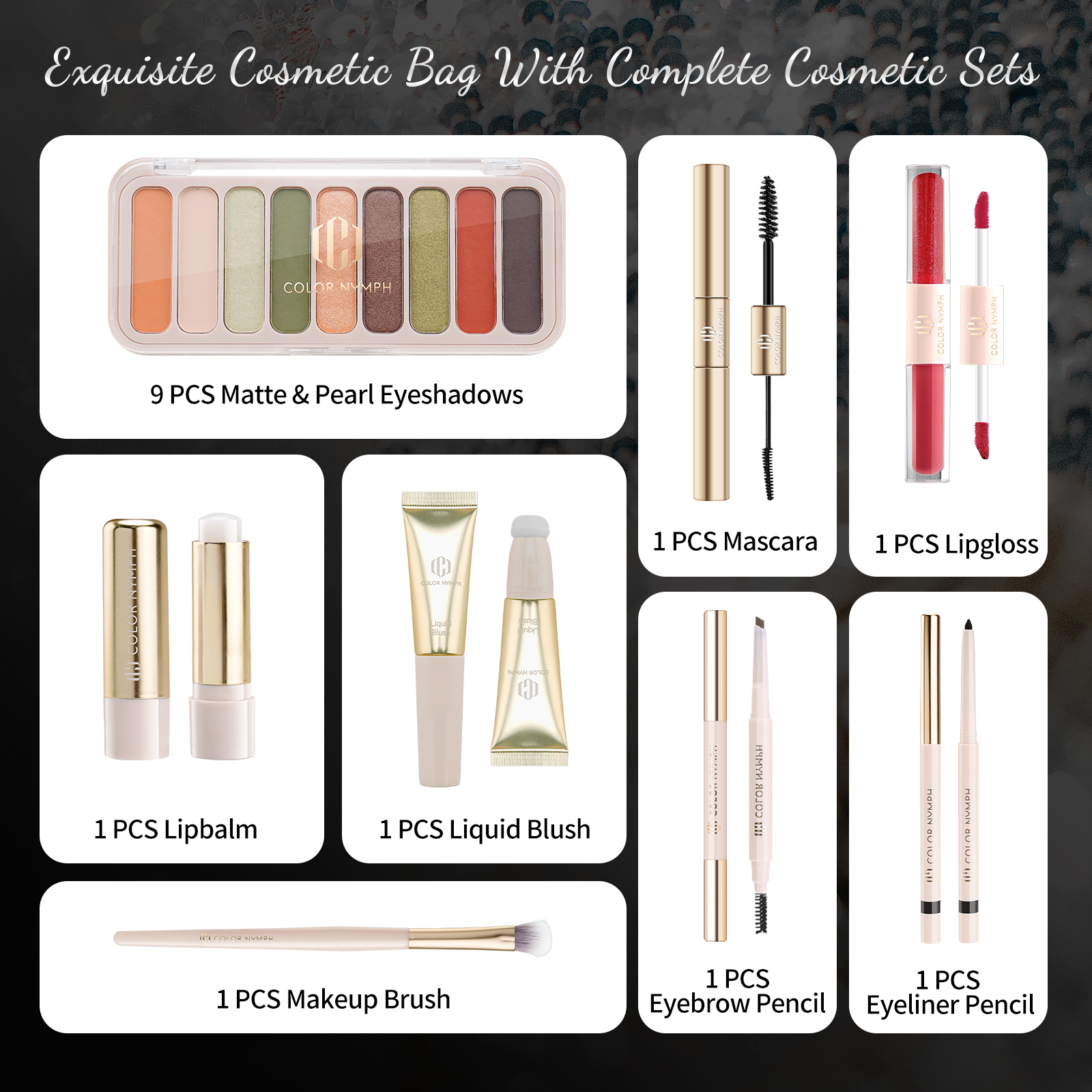 Color Nymph Makeup Kit for Women, Girls Beginner All In One Makeup Set ...
