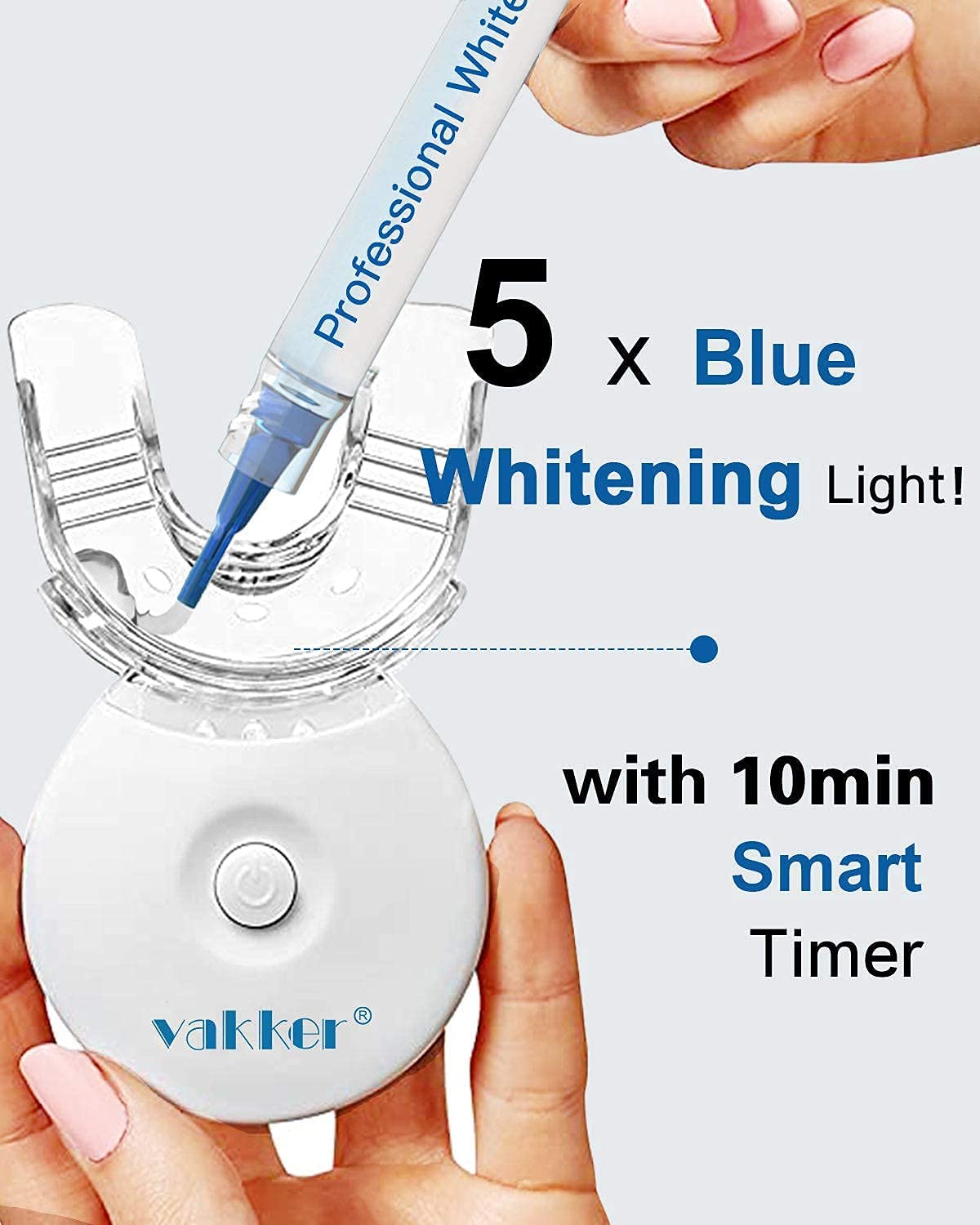Vakker Professional Teeth Whitening Kit with LED Light 3 x 3ML 35