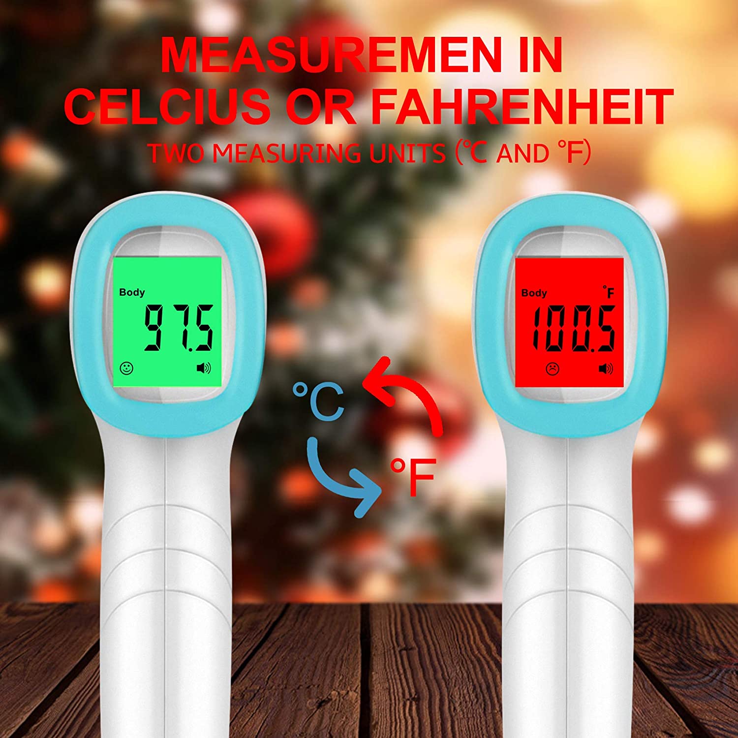 Forehead Thermometer for Adults, MOTORBEL NonContact Digital Infrared Thermometers, Forehead