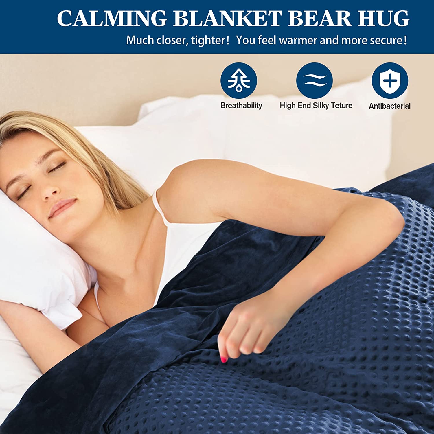 yescool Weighted Blanket with Removable Cover, Weighted Blanket Twin