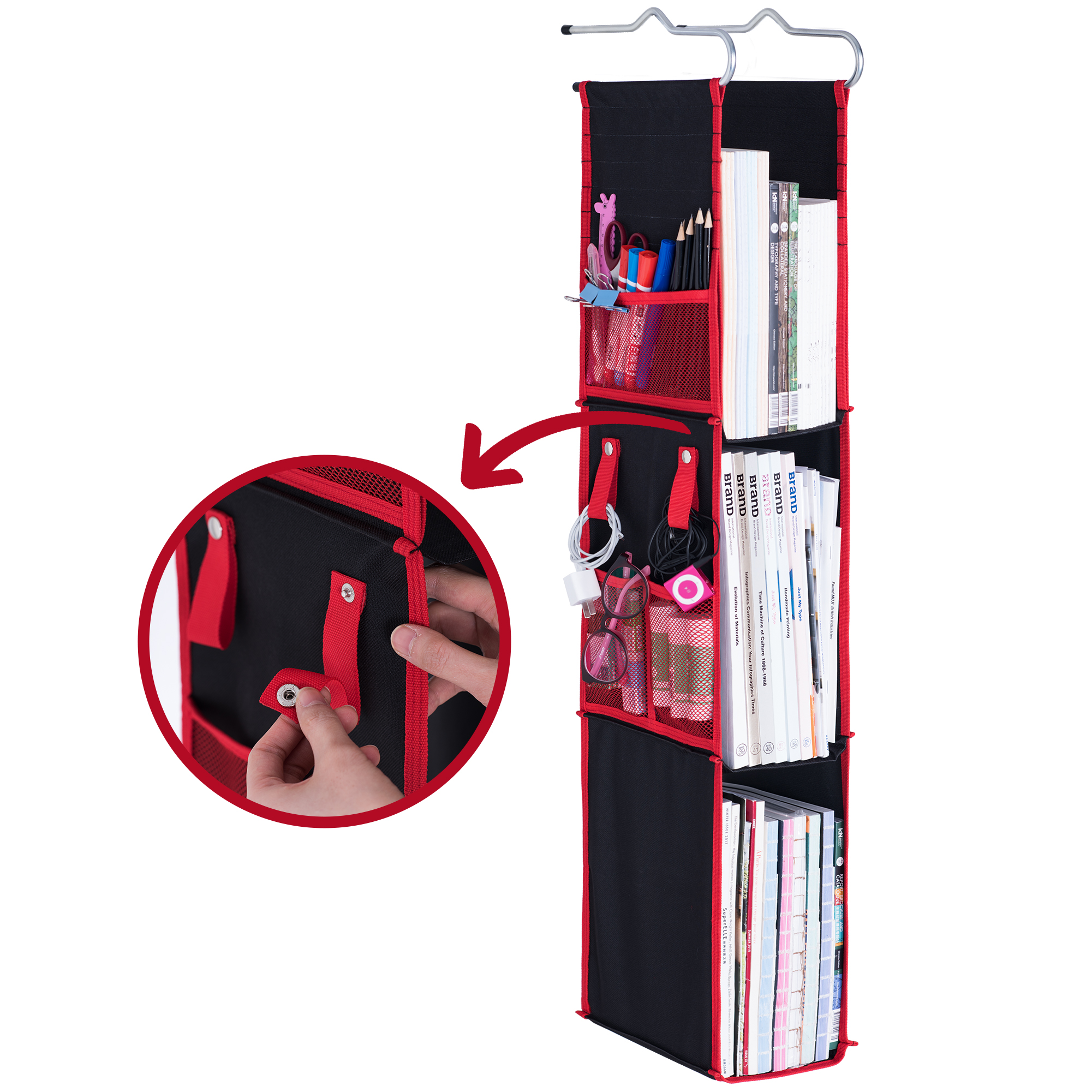 StorageWorks Hanging Locker Organizer for School, 3Shelf Hanging