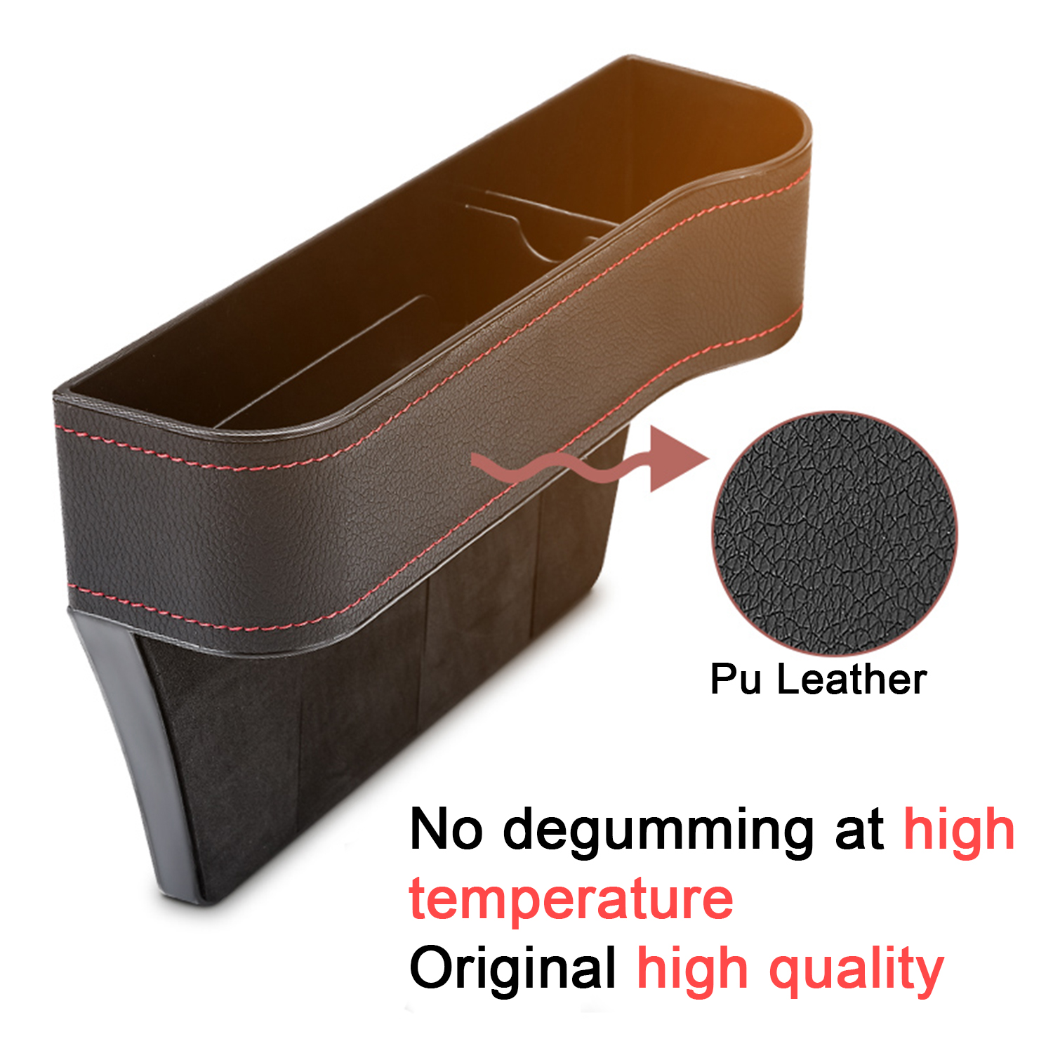 VLATUO Car Seat Gap Filler Organizer 2 Pack Front Seat Storage Box with