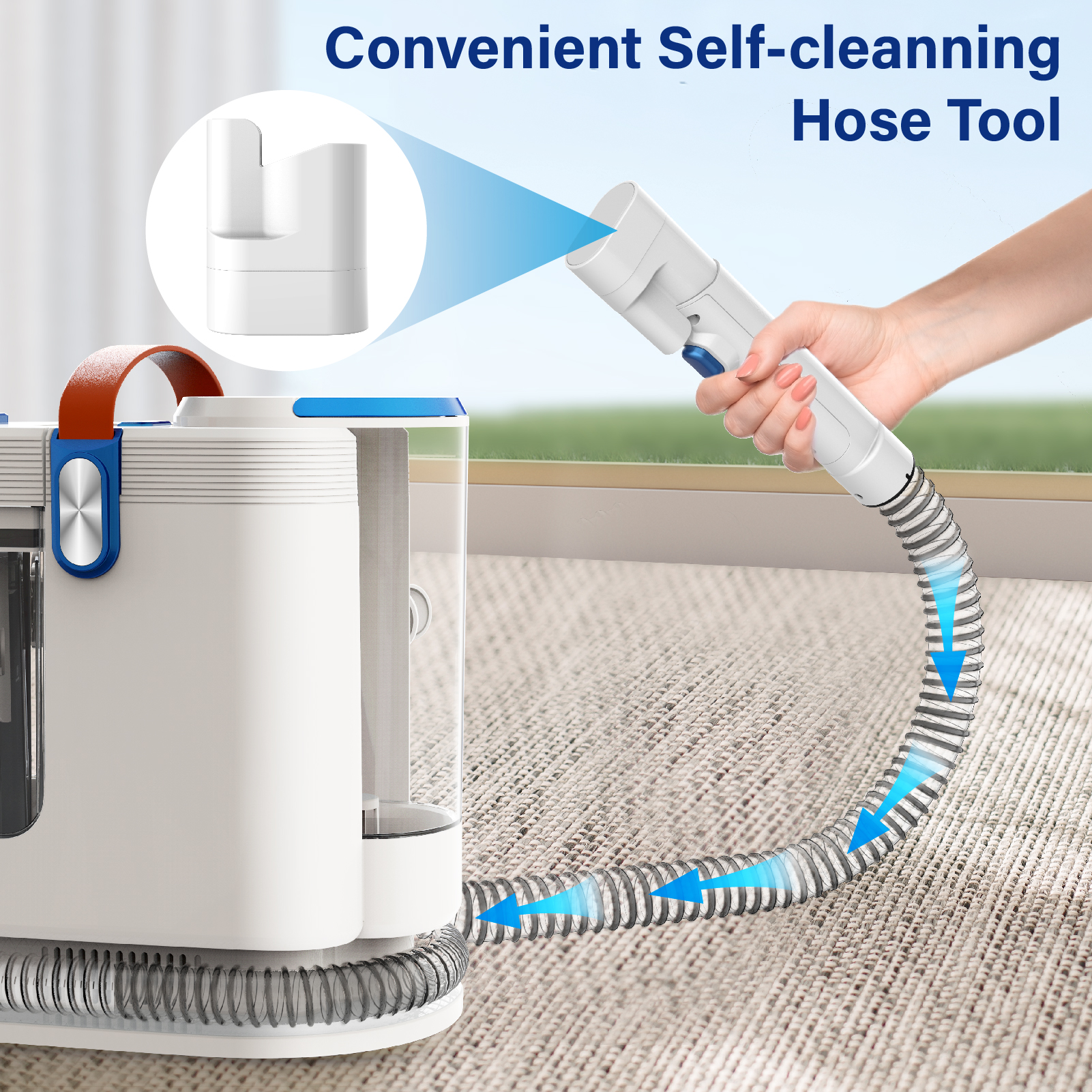 Portable Carpet Cleaner Machine, Carpet Shampooer, 15Kpa Upholstery ...