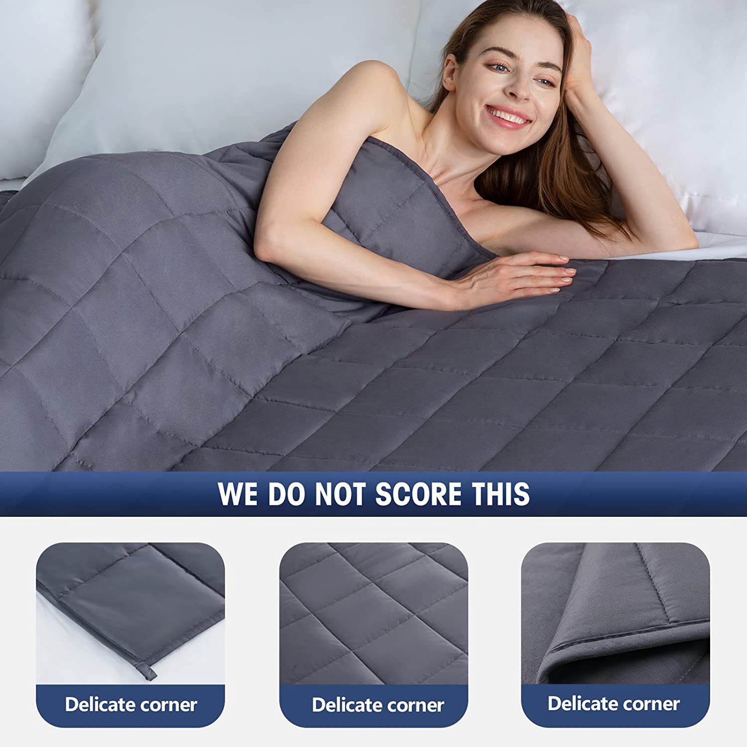 yescool Weighted Blanket with Removable Cover, Weighted Blanket Twin