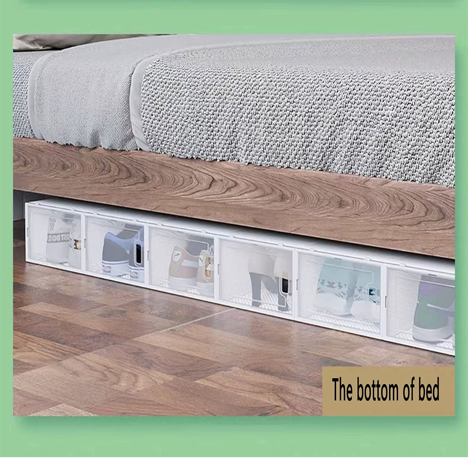 Shoe Storage Boxes,12 Pack clear Plastic Stackable Shoe organizer