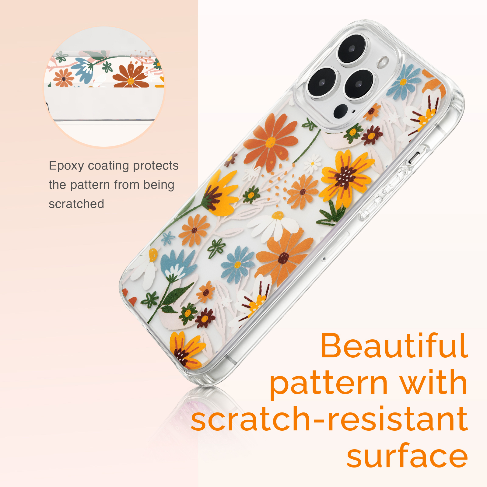 KRKC Case Designed for iPhone 14 Pro Max 6.7 Inch, Women Protective