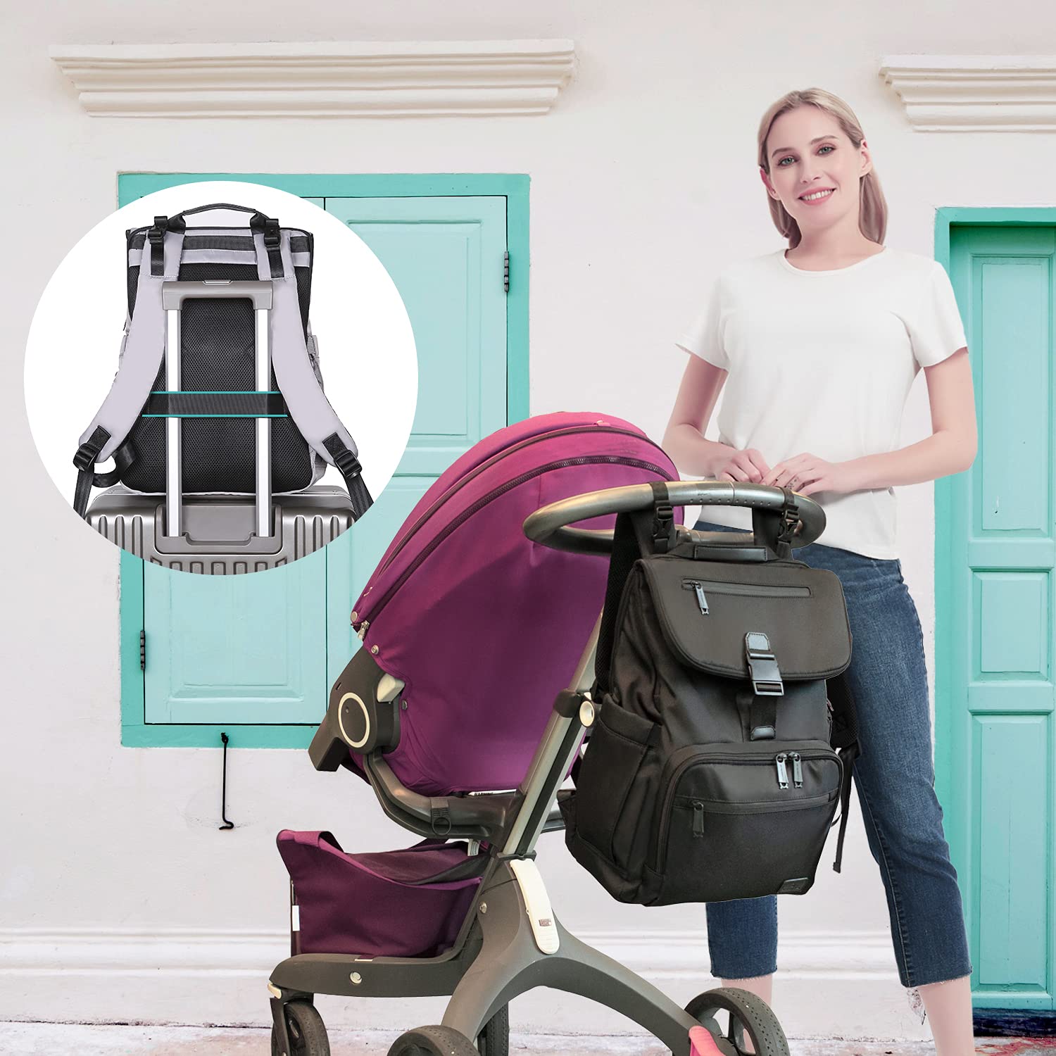 Diaper Bag Backpack Waldseemuller Babg Bag for Boys Girls,Diaper Bags