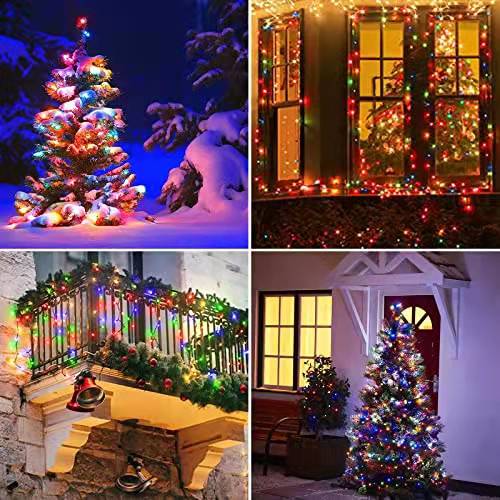 Solar String Lights Color Changing 72ft 200 LED Solar Christmas Lighs