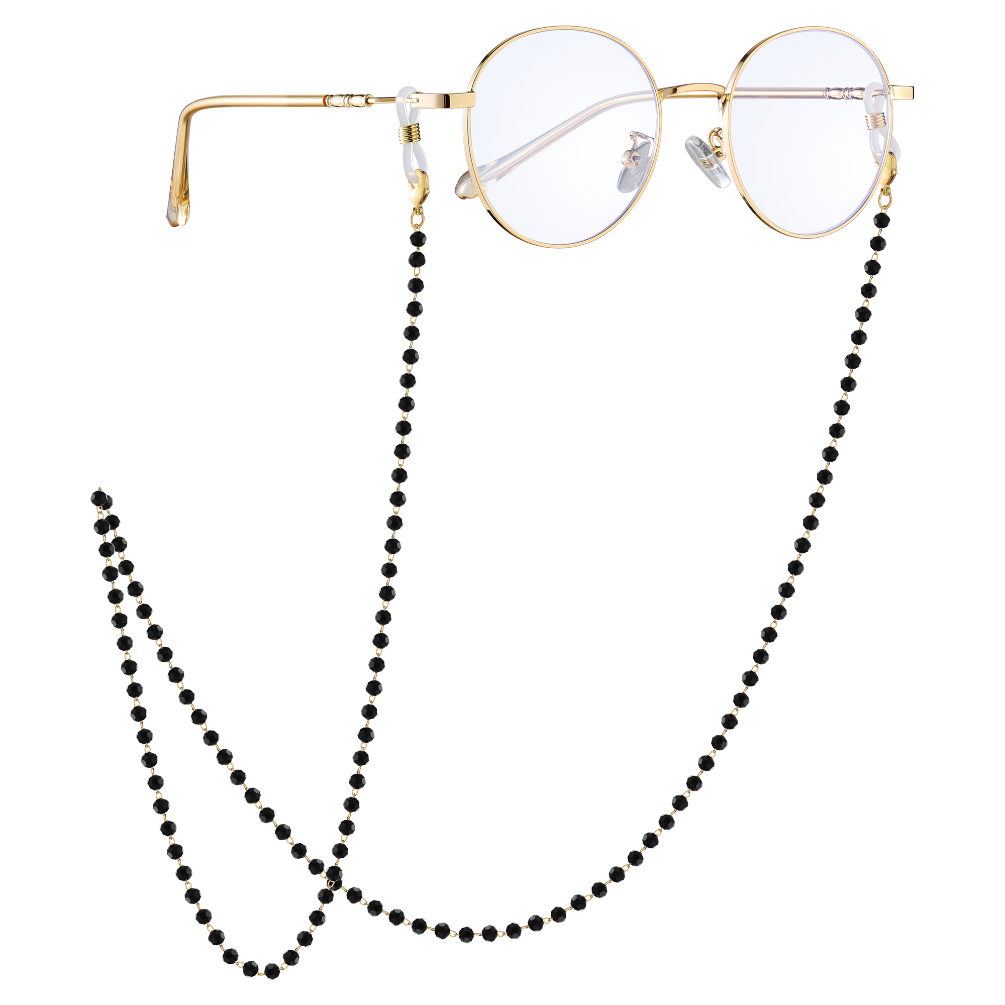 JURYLOO Eyeglasses Chain for Women & Men, Beaded Sunglass Neck Chain