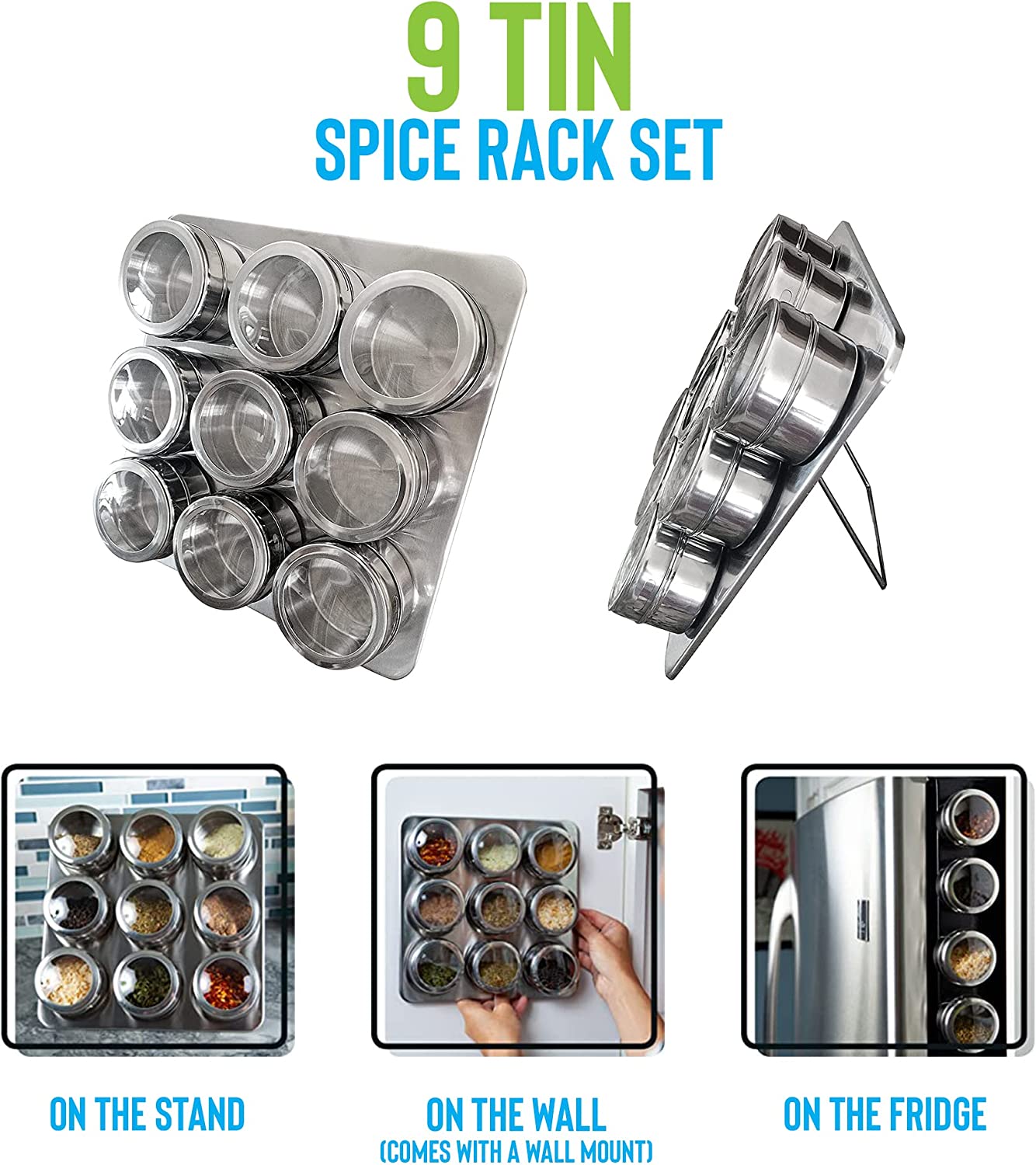 Uncluttered Designs Intergalactic Spice Rack Set With Jars