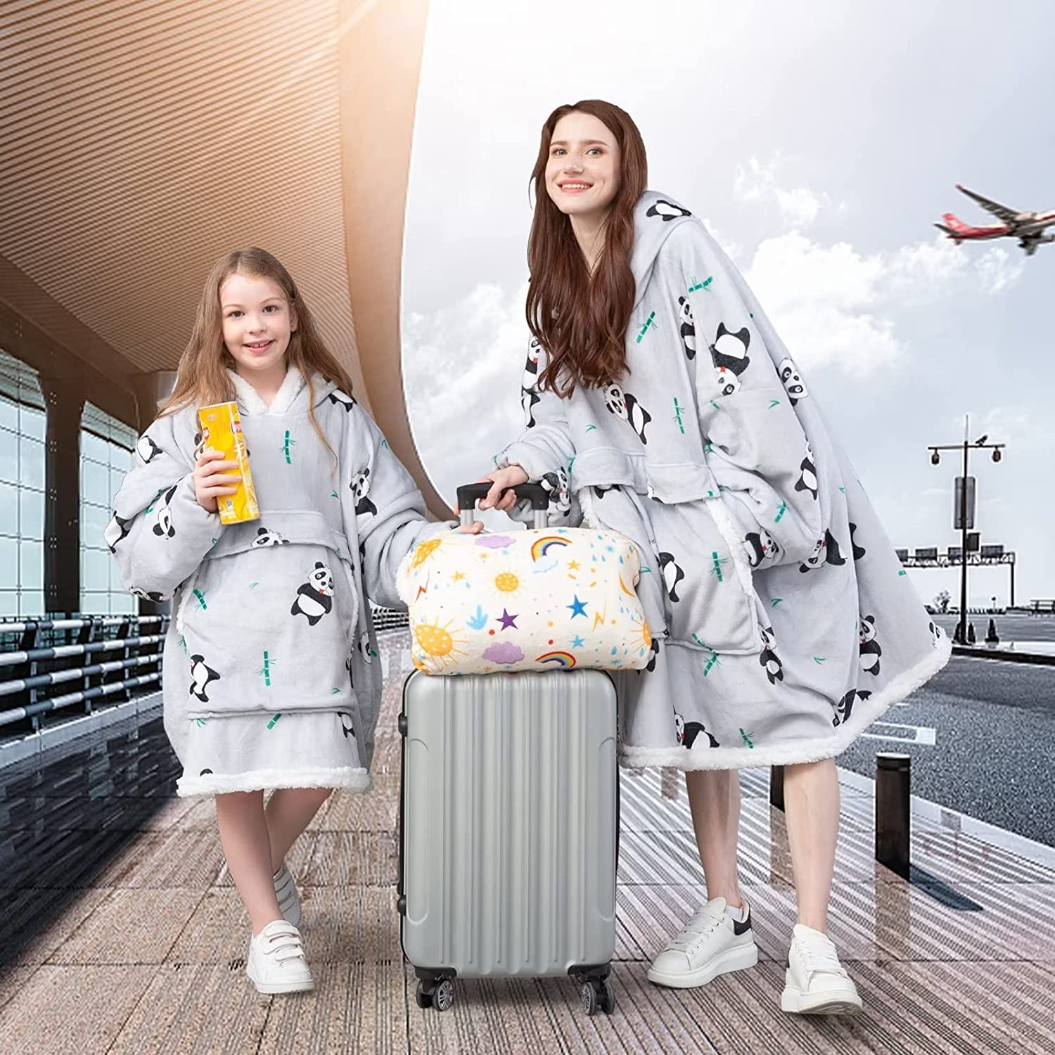 yescool Wearable Blanket Hoodie for Adult, Oversized Hoodies Sweatshirt