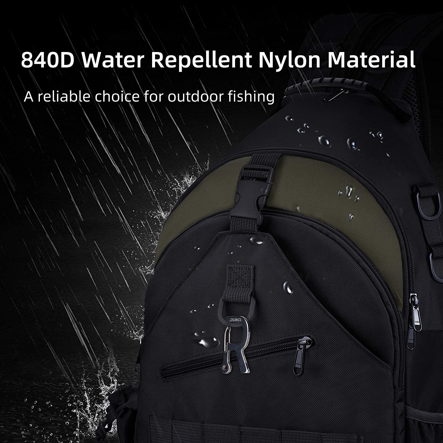 RUNCL Fishing Tackle Storage Bag, Fishing Gear Shoulder Bag, Outdoor