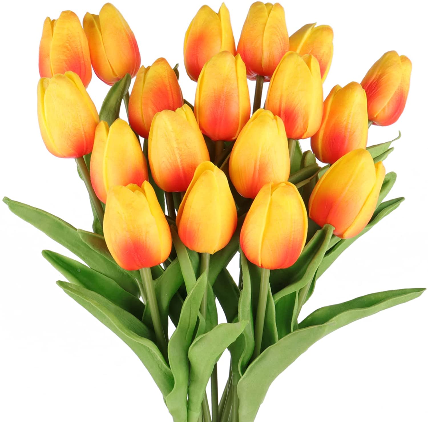 Beferr Tulips Artificial Flowers 18Pcs Faux Tulip Real Touch Tulip Fake