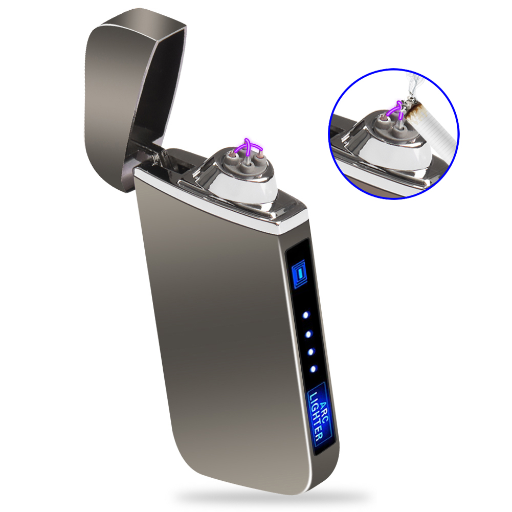 Hefeiyu Electric Lighter Rechargeable USB, USB Lighter with Dual Arc, Electric Lighter