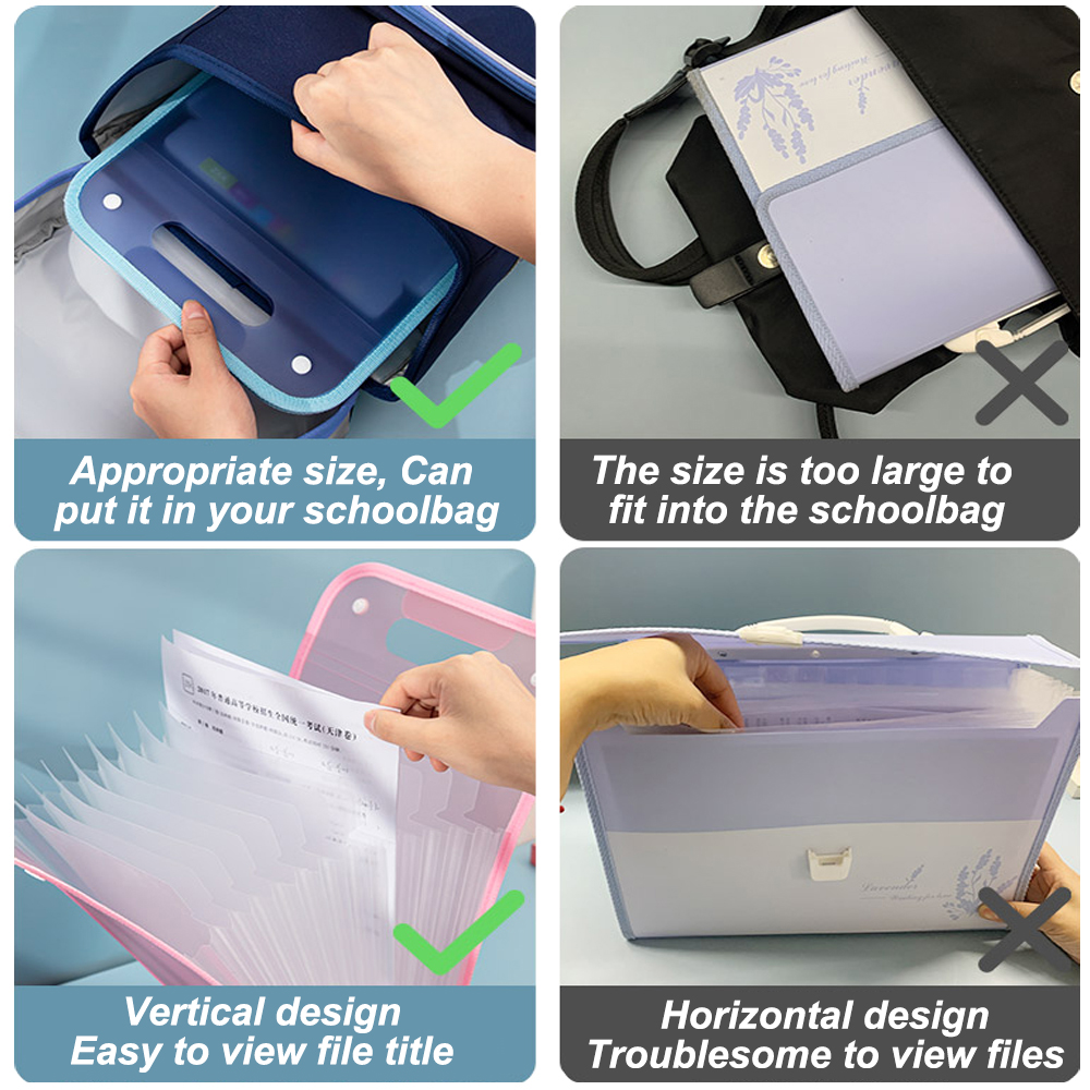 LANKIN Portable Vertical Expanding Accordion Folder with 13 Pockets