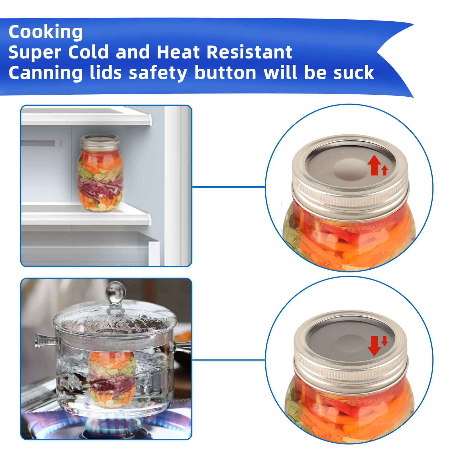 Canning lids Regular mouth Canning Flats,Jar lids Antideform Reusable