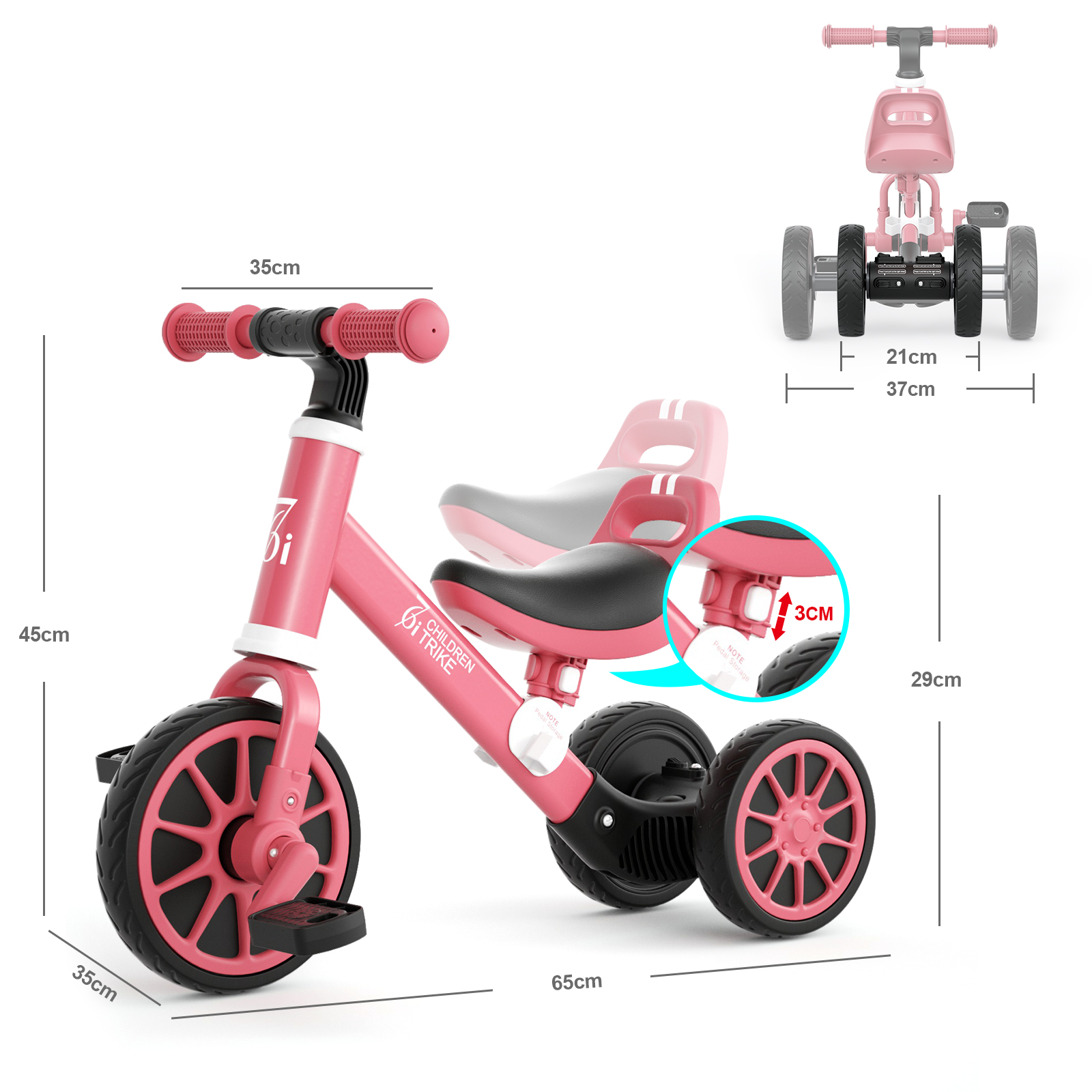 67i Kids Tricycles for 13 Year olds 3 in 1 Tricycle Toddler Bike for 1 to 3 Years Old Kids