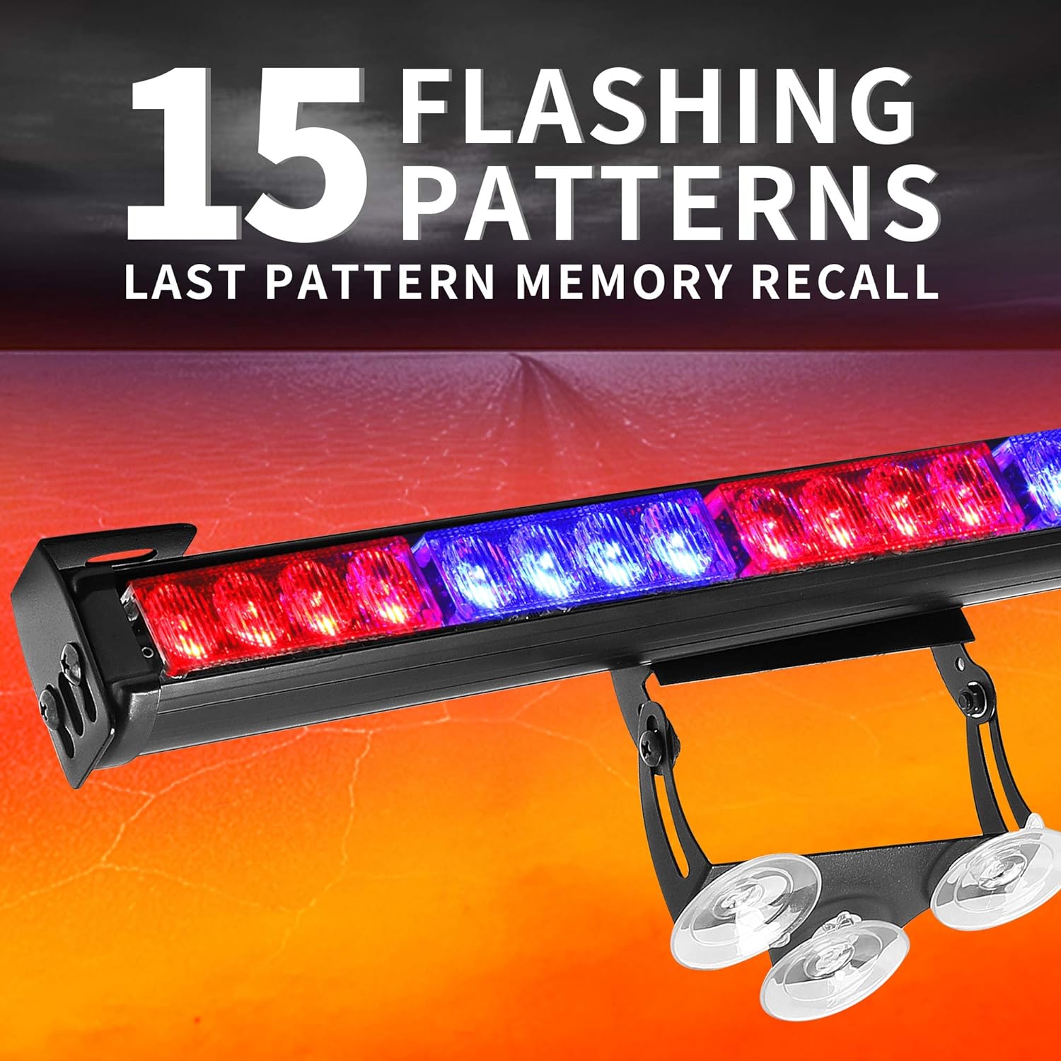 YITAMOTOR 30 Inch Emergency Strobe Police Light Traffic Advisor Light